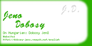 jeno dobosy business card
