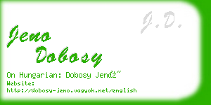 jeno dobosy business card